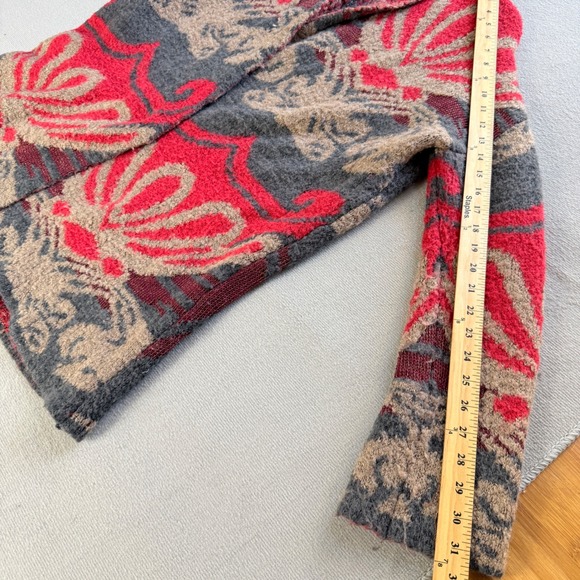 Free People Womens Intarsia Knit Oversized Cardigan Sweater Size M/L Boho - Picture 9 of 9